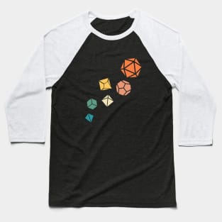 Spiral Polyhedral Dice Set Tabletop Roleplaying RPG Gaming Addict Baseball T-Shirt